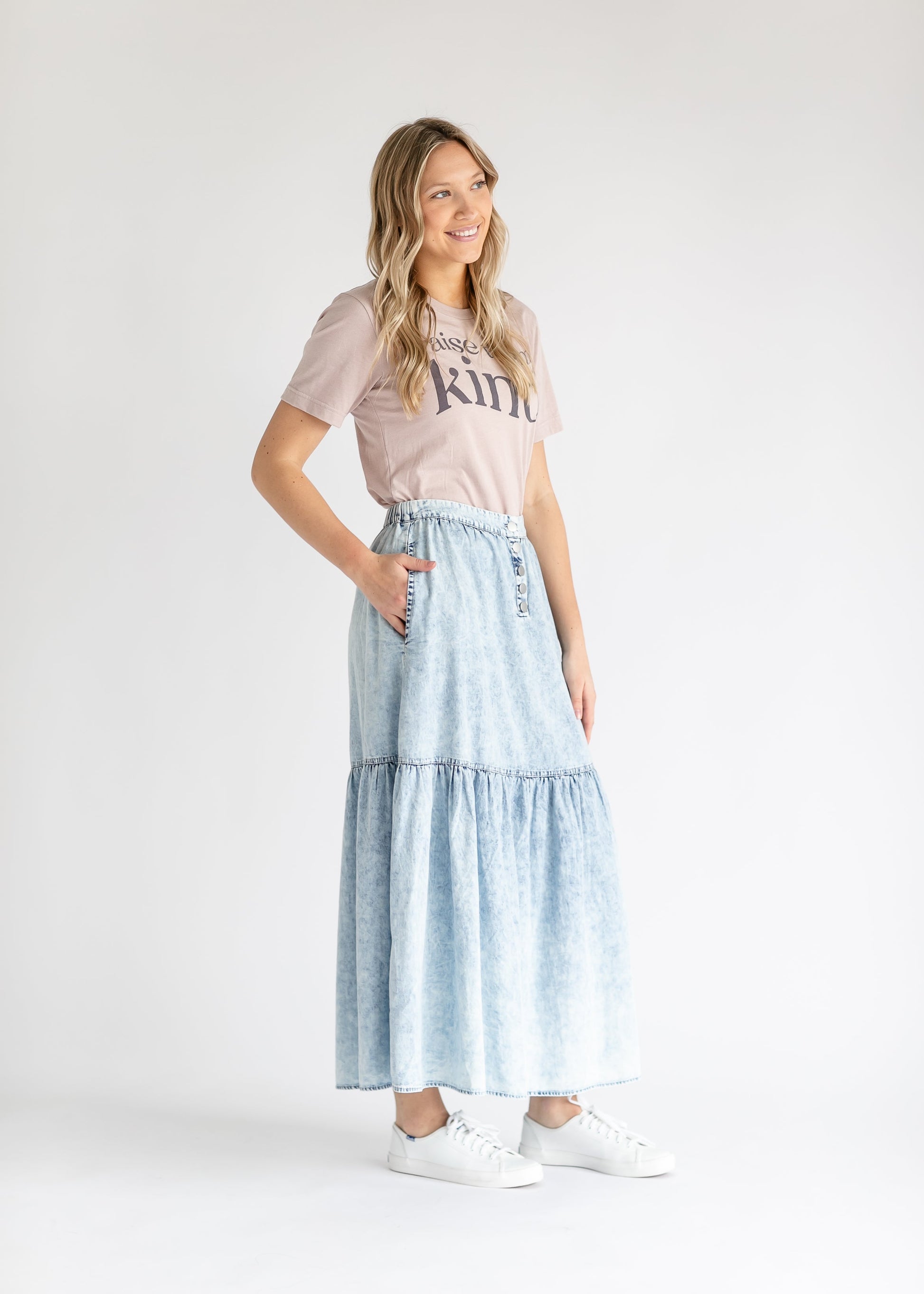 Khloe Chambray Maxi Skirt IC Skirts