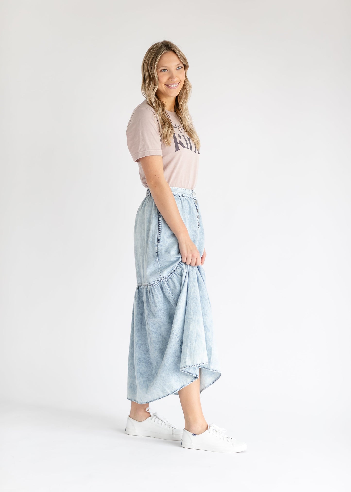 Khloe Chambray Maxi Skirt IC Skirts