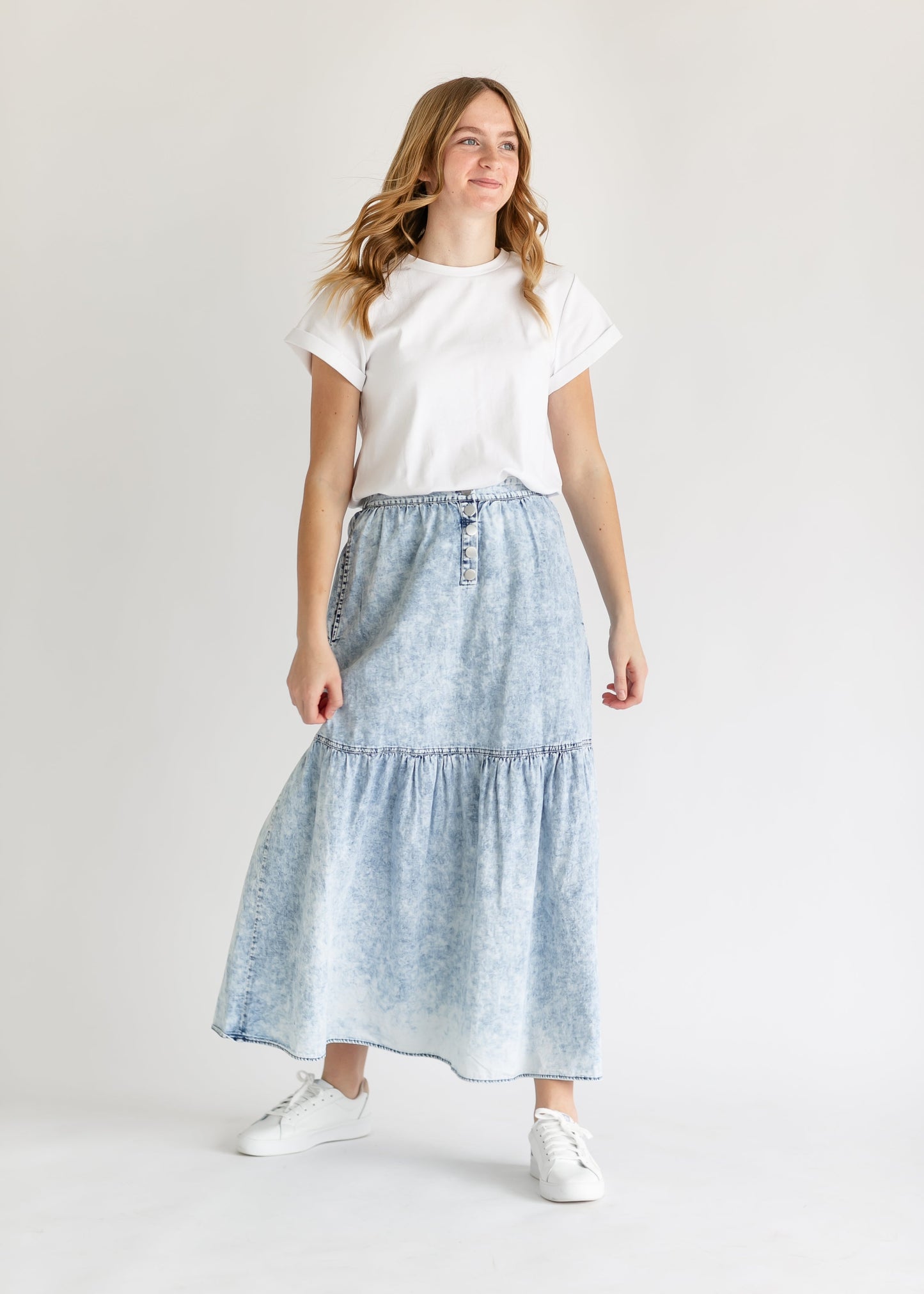 Khloe Chambray Maxi Skirt IC Skirts