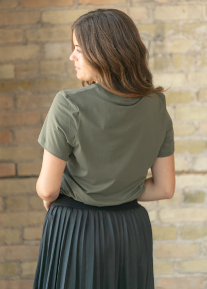 Kia Olive Athletic Short Sleeve T-Shirt IC Tops