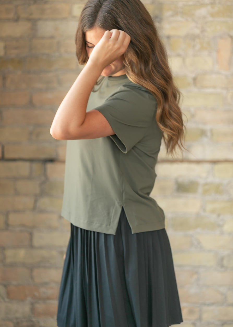 Kia Olive Athletic Short Sleeve T-Shirt IC Tops