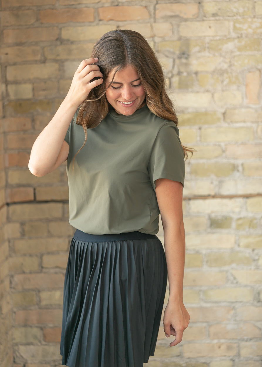 Kia Olive Athletic Short Sleeve T-Shirt IC Tops