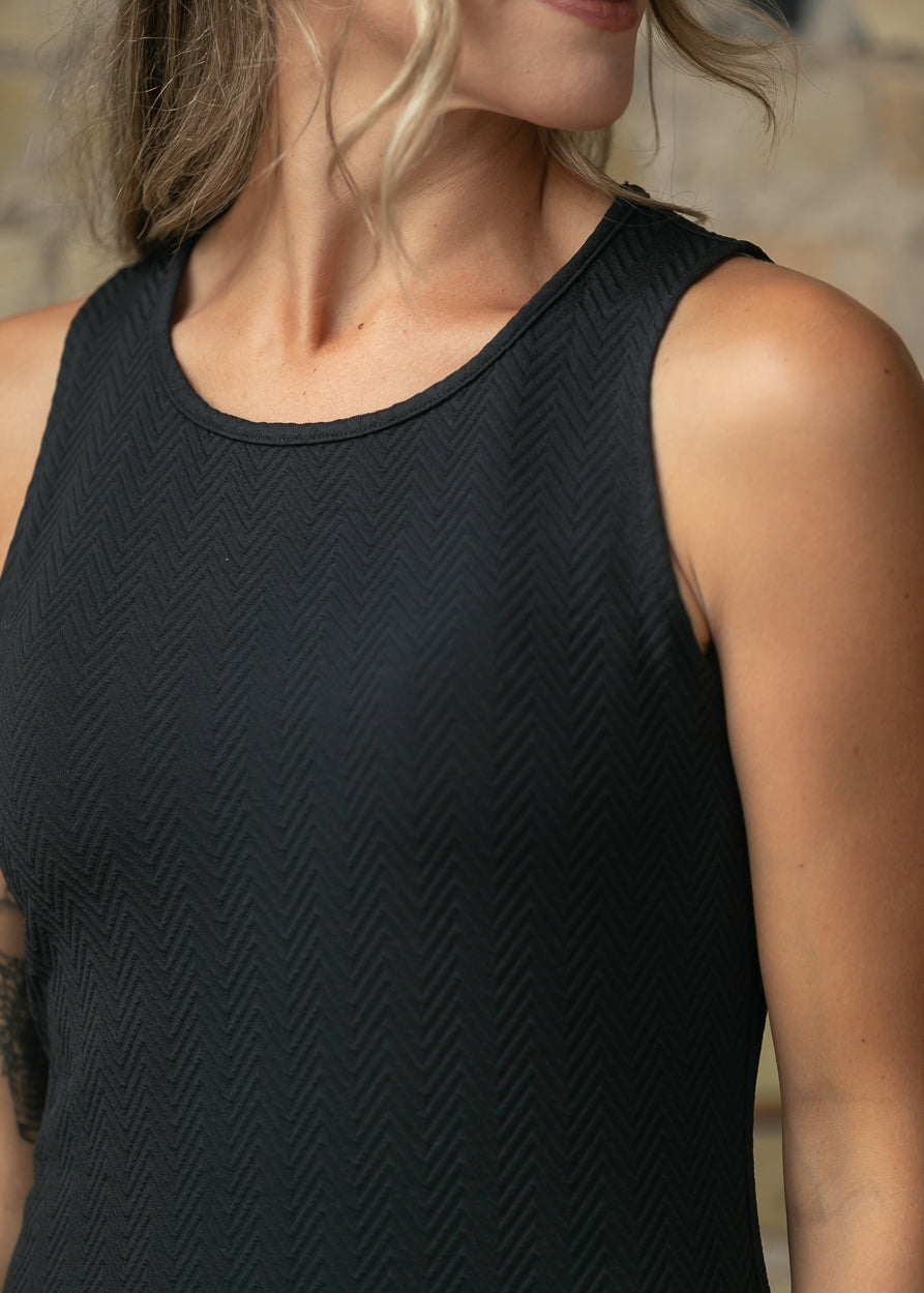 Kinzie Black Knit Midi Dress IC Dresses