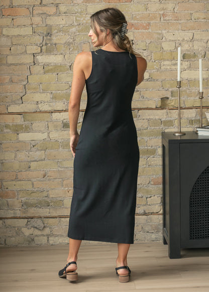 Kinzie Black Knit Midi Dress IC Dresses
