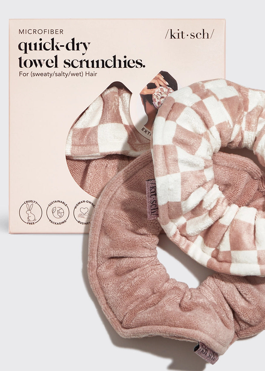 Kitsch™ Microfiber Quick-Dry Towel Scrunchie 2pc Accessories