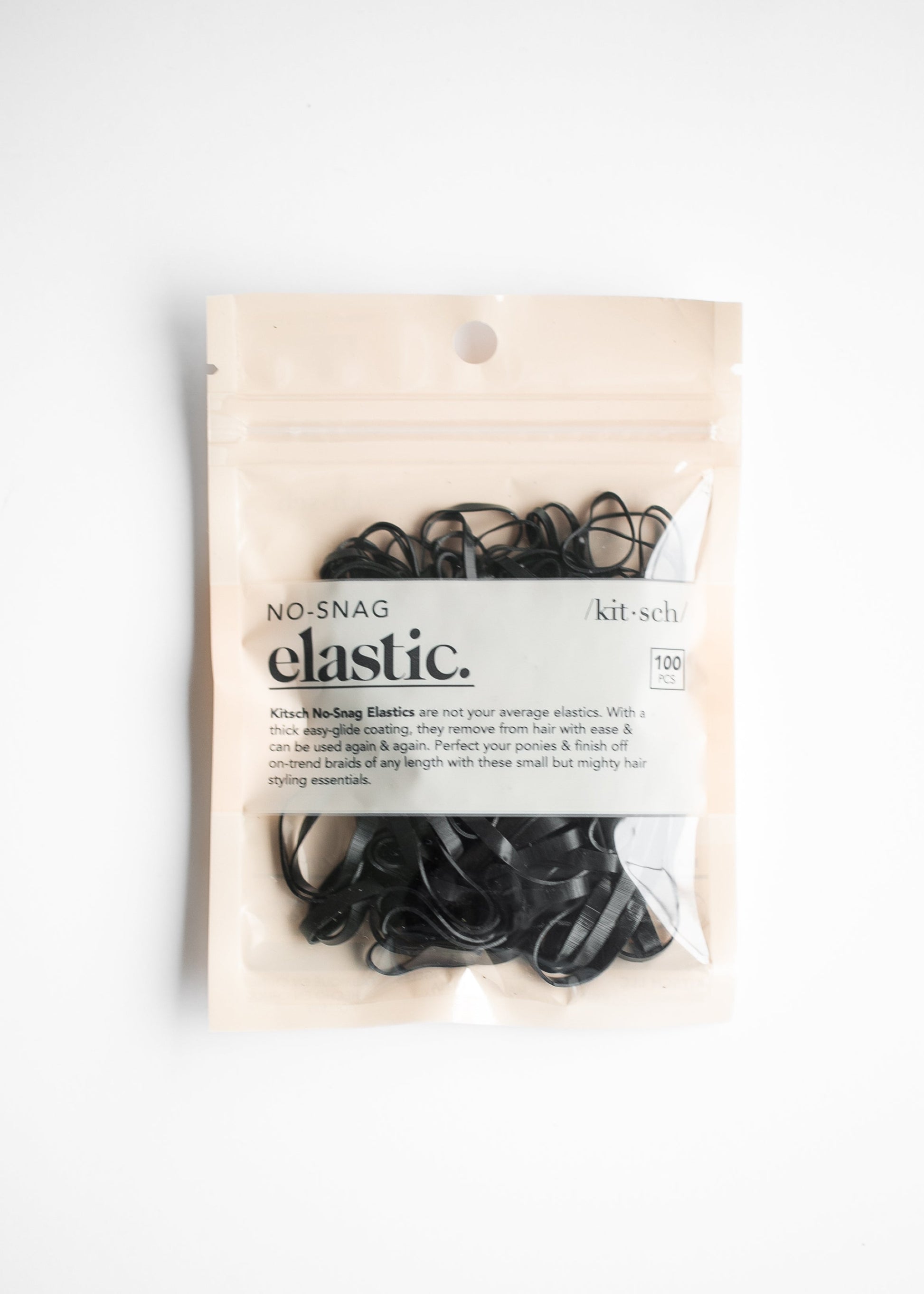 Kitsch™ No-Snag Elastic 100 pc Accessories Black