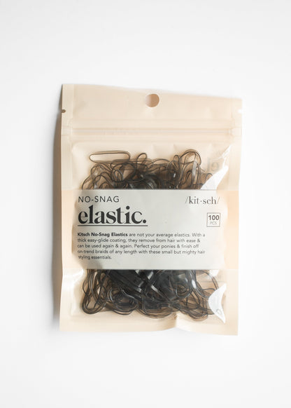 Kitsch™ No-Snag Elastic 100 pc Accessories Brown