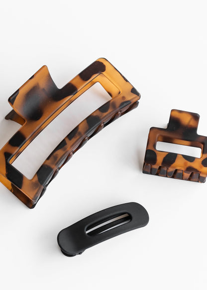 Kitsch™ Rectangle Recycled Plastic Assorted Claw Clips Accessories