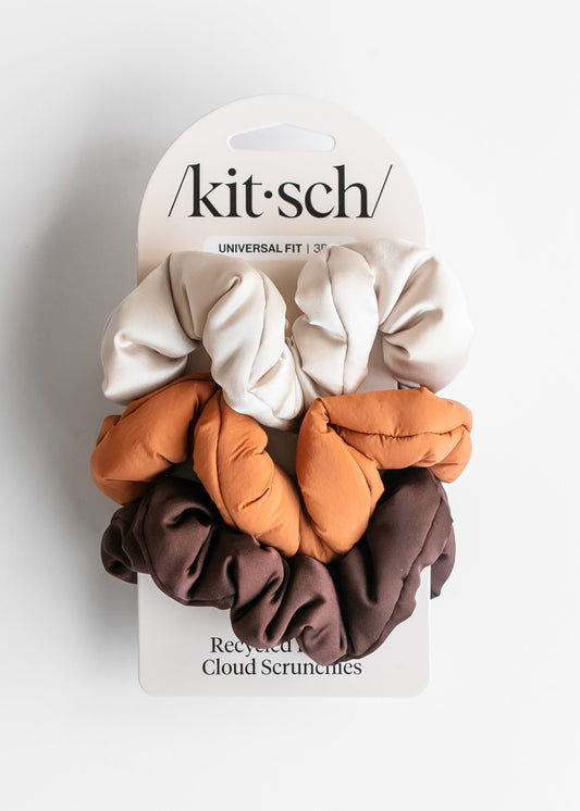 Kitsch™ Recycled Fabric Cloud Scrunchies 3pc Accessories Sedona