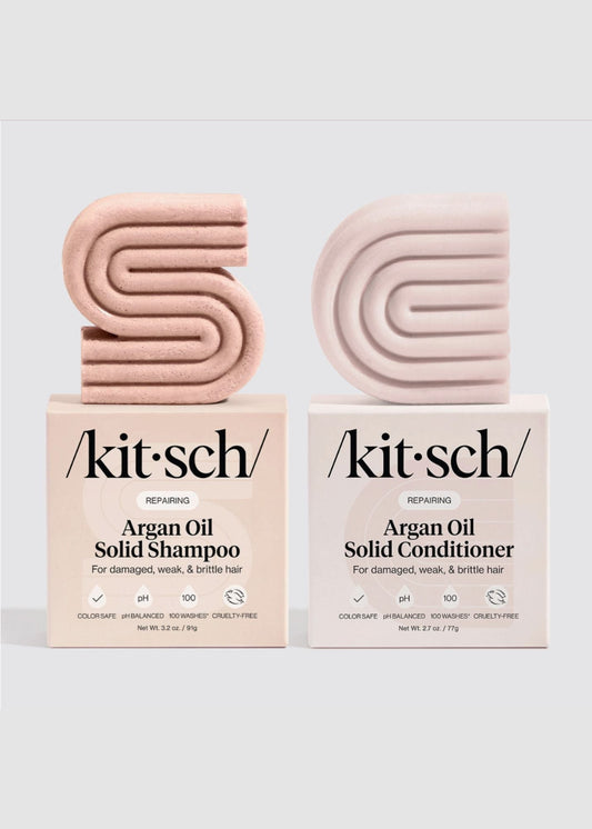 Kitsch™ Repairing Argan Oil Shampoo & Conditioner Bar Combo FF Home + Lifestyle