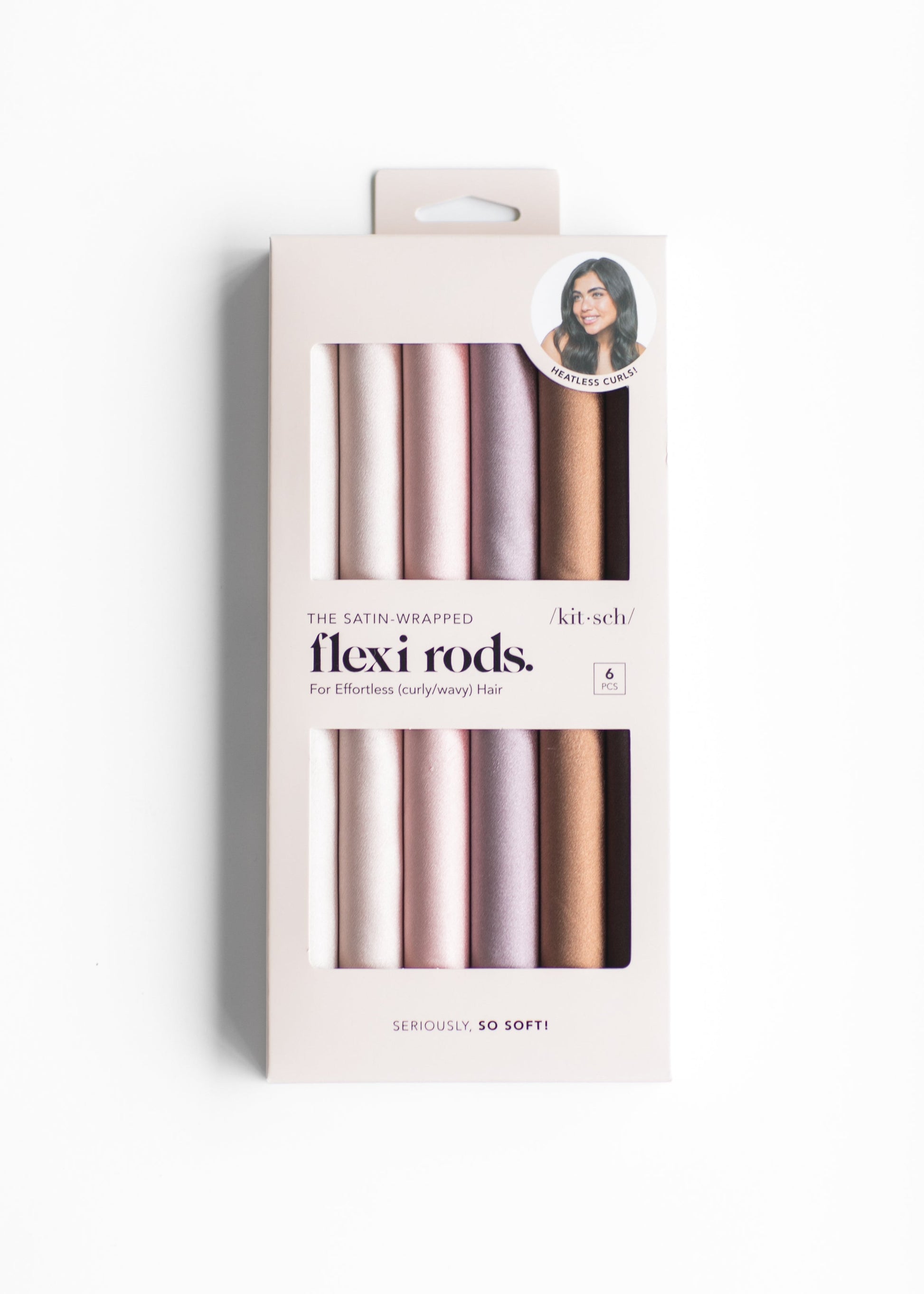 KITSCH™ Satin Wrapped Flexi Rods 6pc Set Accessories