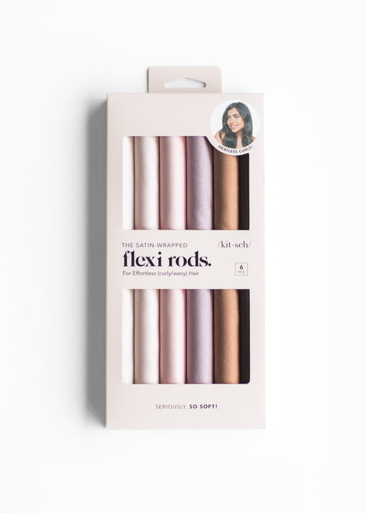 KITSCH™ Satin Wrapped Flexi Rods 6pc Set Accessories