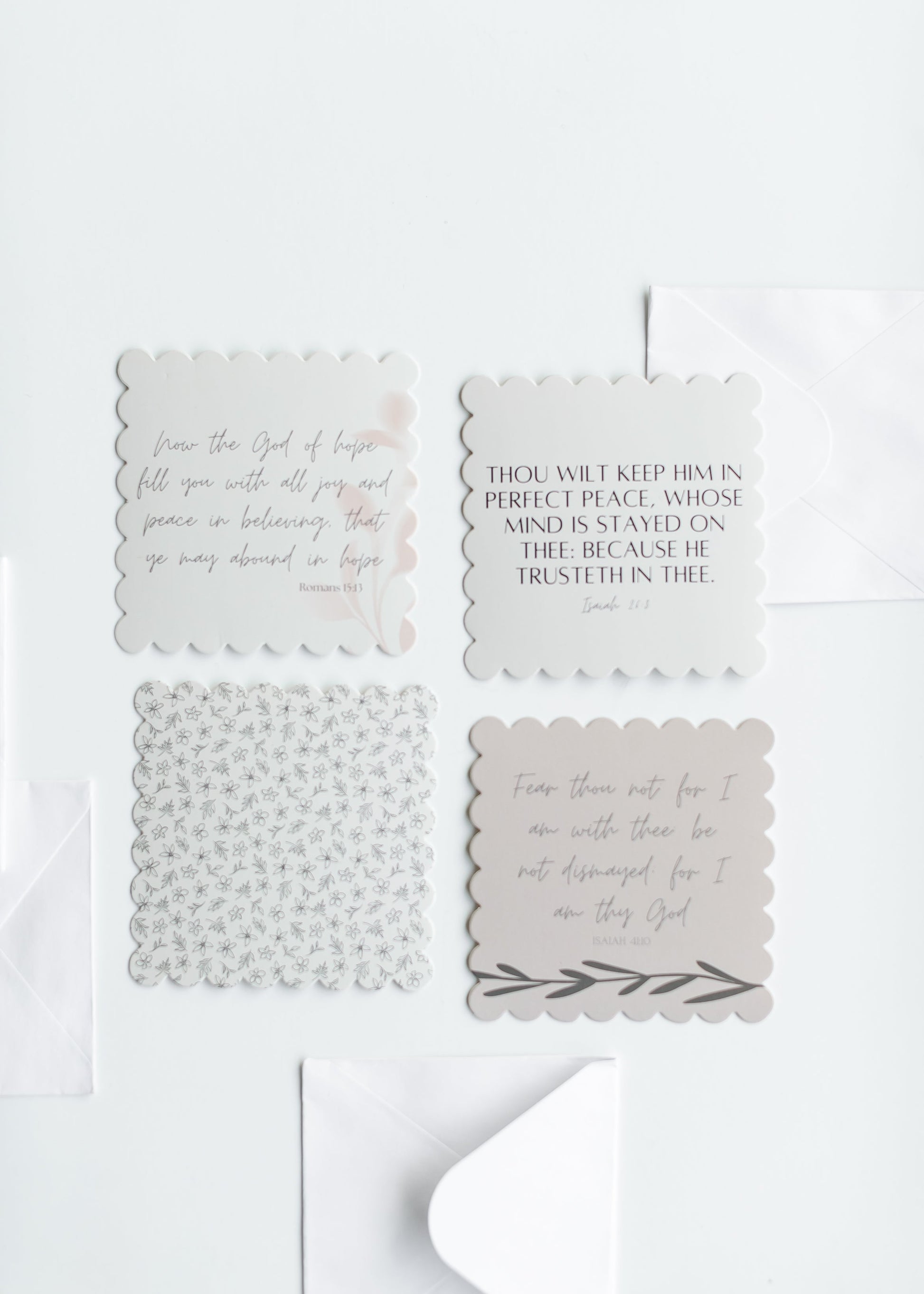 KJV Bible Verse Scalloped Edge Notecards Gifts Pink