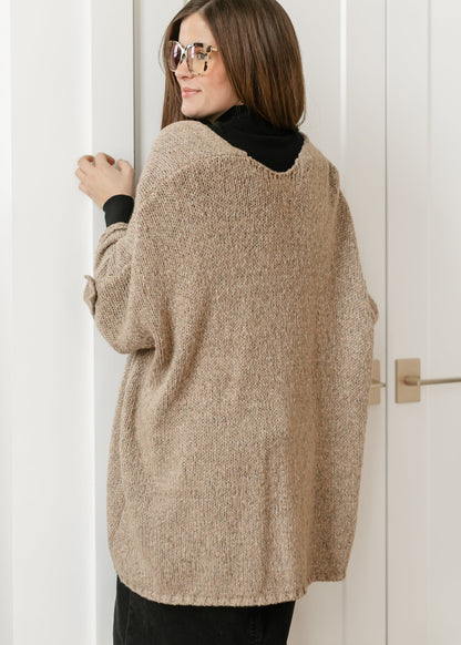 Knit Button Detail Open Cardigan FF Layering Essentials