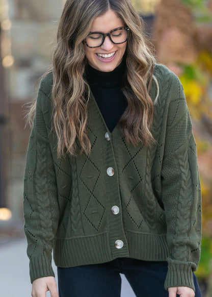 Knit Button Up Cardigan FF Layering Essentials