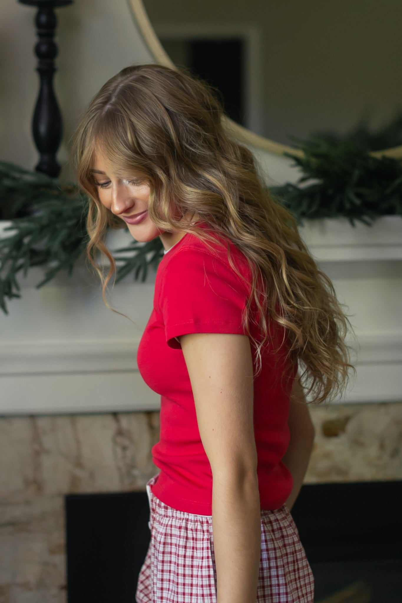 Knit Short Sleeve Baby Tee FF Tops