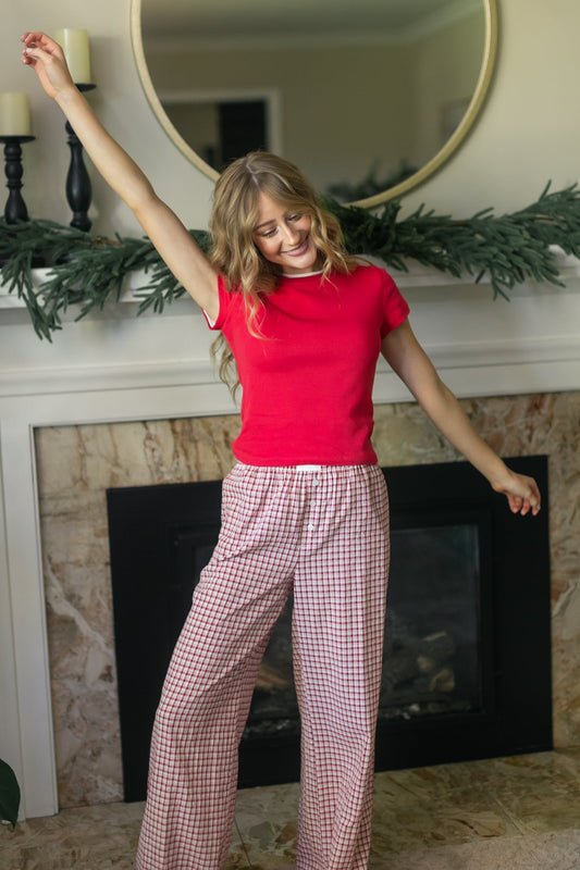 Knit Short Sleeve Baby Tee FF Tops