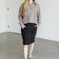 Kristine Ribbed Half Zip Top FF Tops