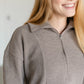Kristine Ribbed Half Zip Top FF Tops