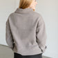 Kristine Ribbed Half Zip Top FF Tops
