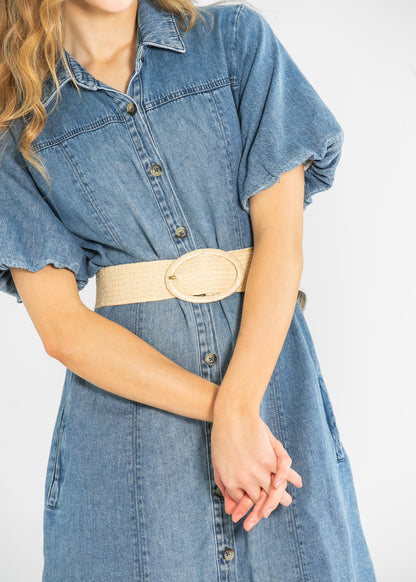Kut from the Kloth® Blanca Denim Shirt Dress FF Dresses