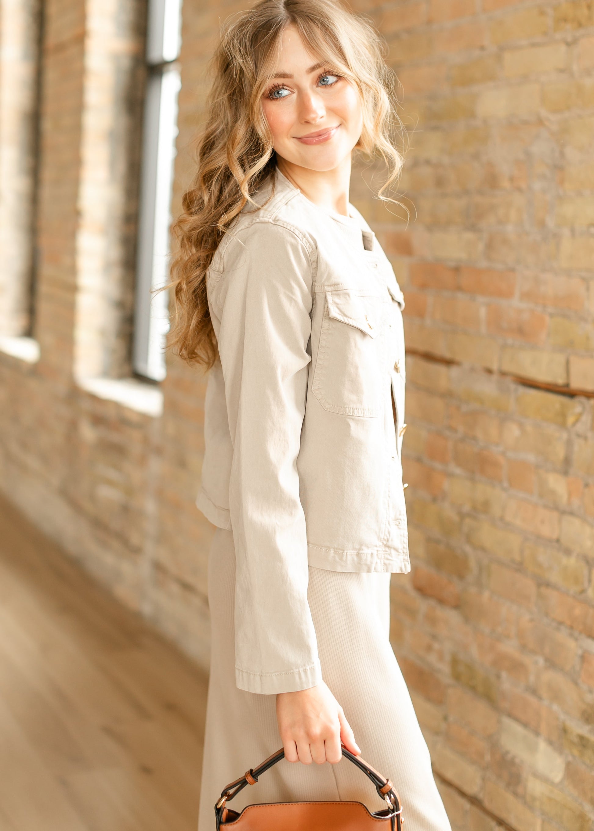 KUT from the Kloth® Camille Button Front Jacket FF Tops
