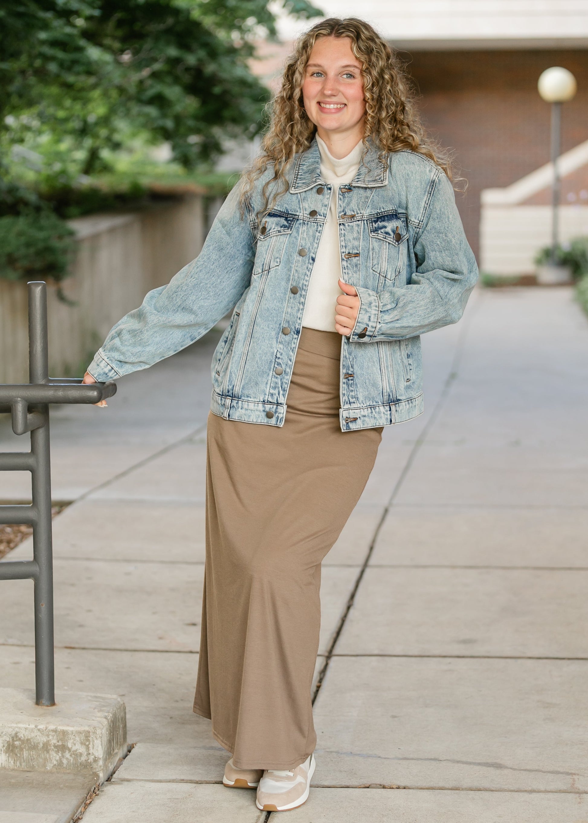 Kut from the Kloth® Emmy Light Wash Oversized Denim Jacket FF Tops