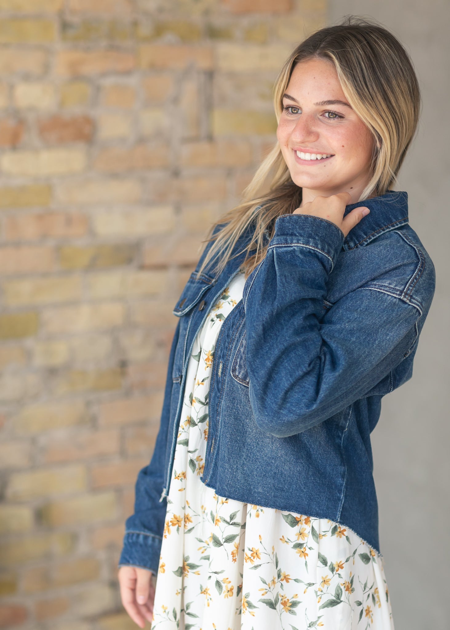 Kut from the Kloth® Lana Raw Hem Denim Jacket FF Tops