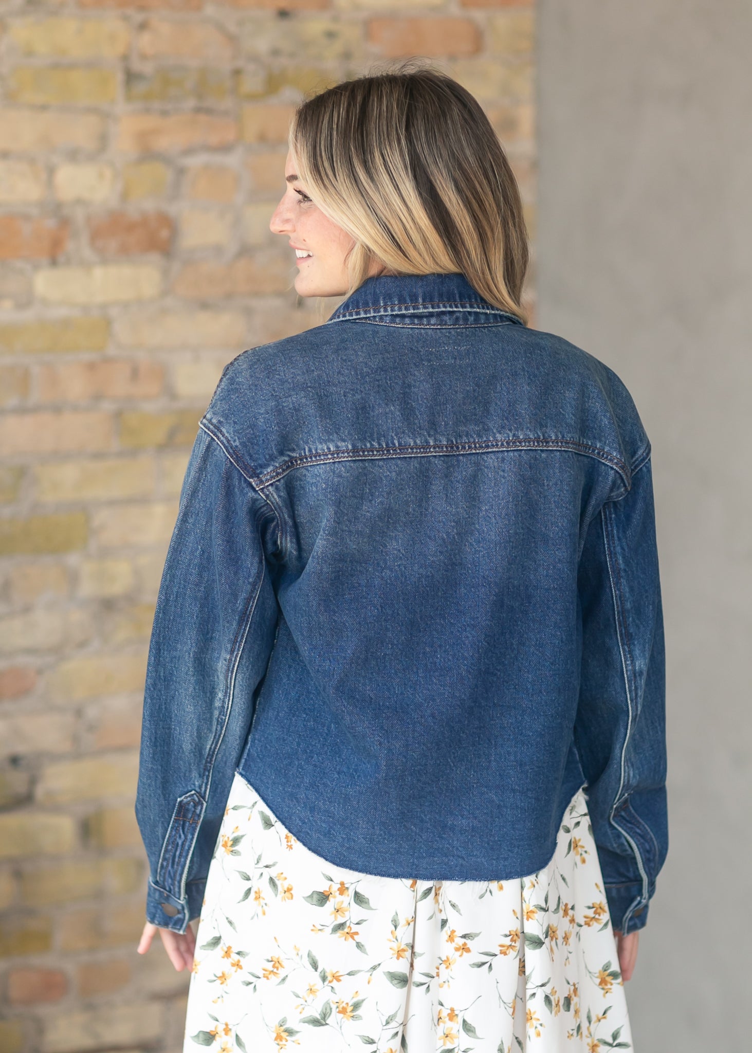 Kut from the Kloth® Lana Raw Hem Denim Jacket FF Tops