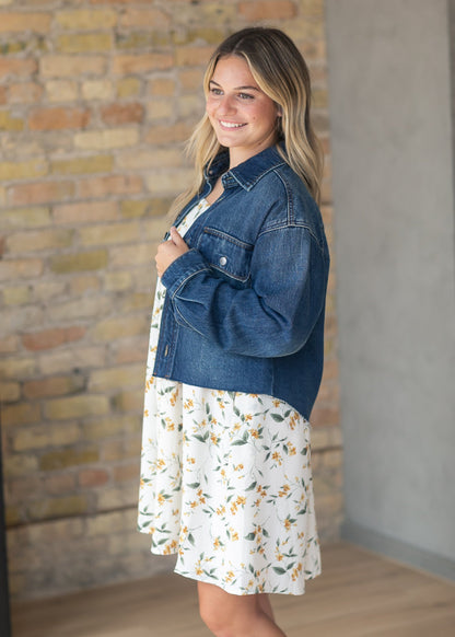 Kut from the Kloth® Lana Raw Hem Denim Jacket FF Tops