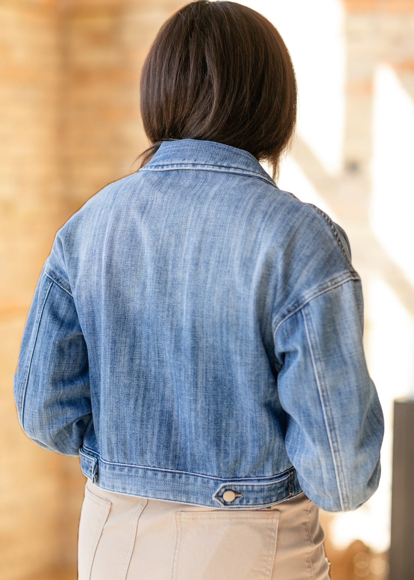 KUT from the Kloth® Luna Oversized Crop Zip Front Jacket FF Tops