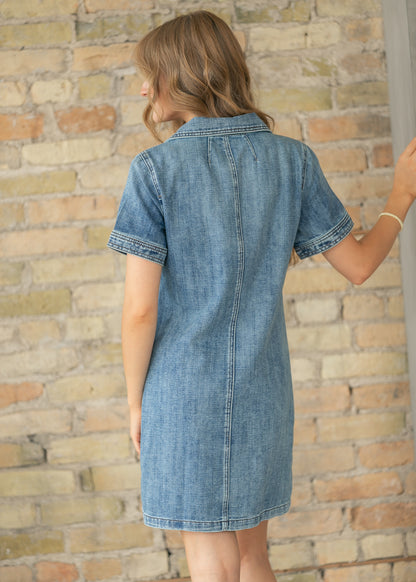 Kut From the Kloth® Parker Denim Button Up Midi Dress FF Dresses