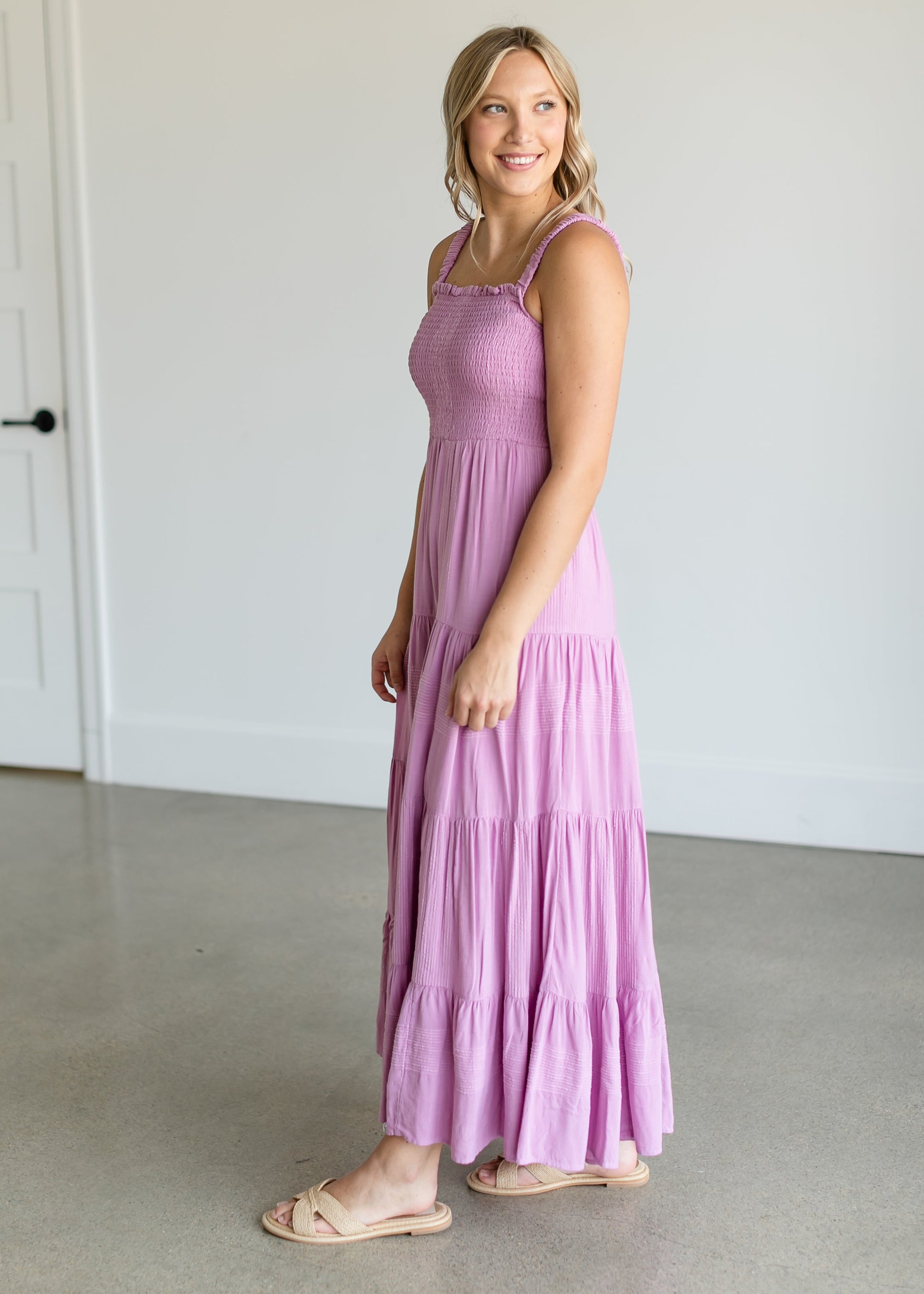 Kyara Smocked Sleeveless Maxi Dress FF Dresses