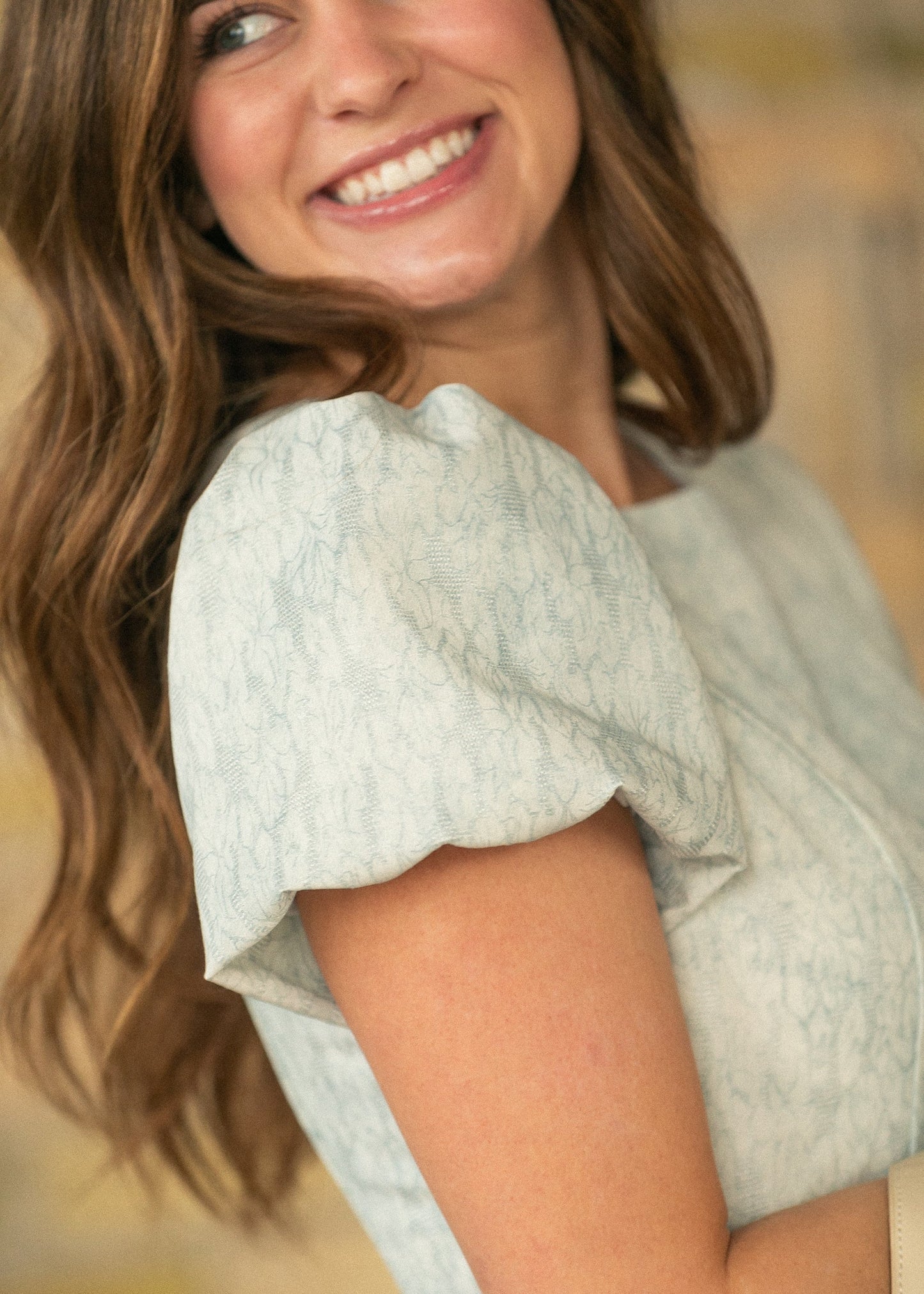 Lace Bubble Sleeve Maxi Dress FF Dresses