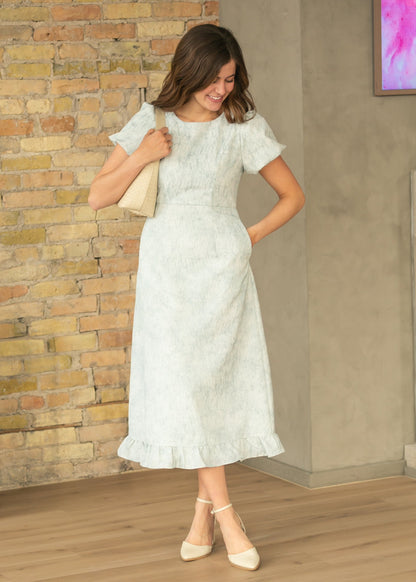 Lace Bubble Sleeve Maxi Dress FF Dresses