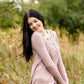 Lace Contrast Long Sleeve Babydoll Top - FINAL SALE FF Tops