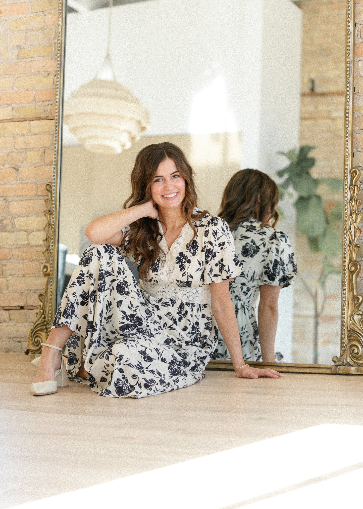 Lace Detail V-Neck Maxi Dress FF Dresses