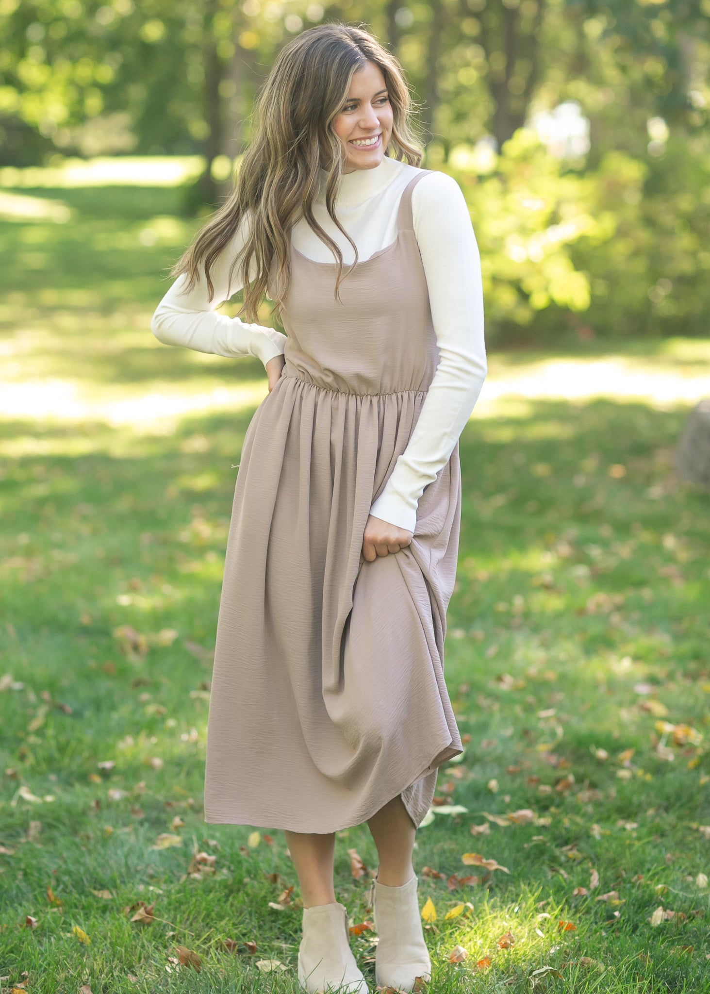 chinese dress ladies Laken Smocked Back Midi Dress