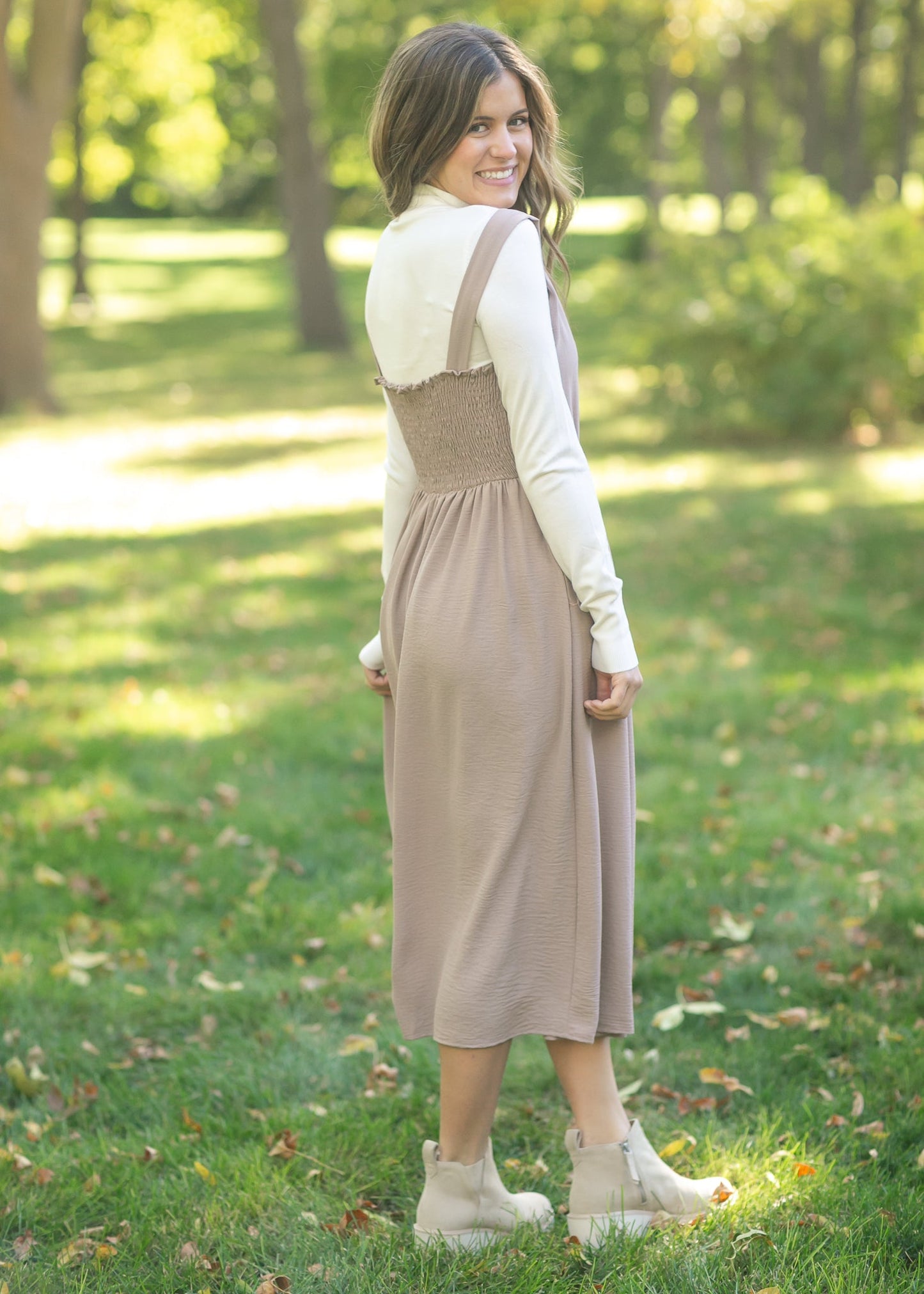 Laken Smocked Back Midi Dress IC Dresses