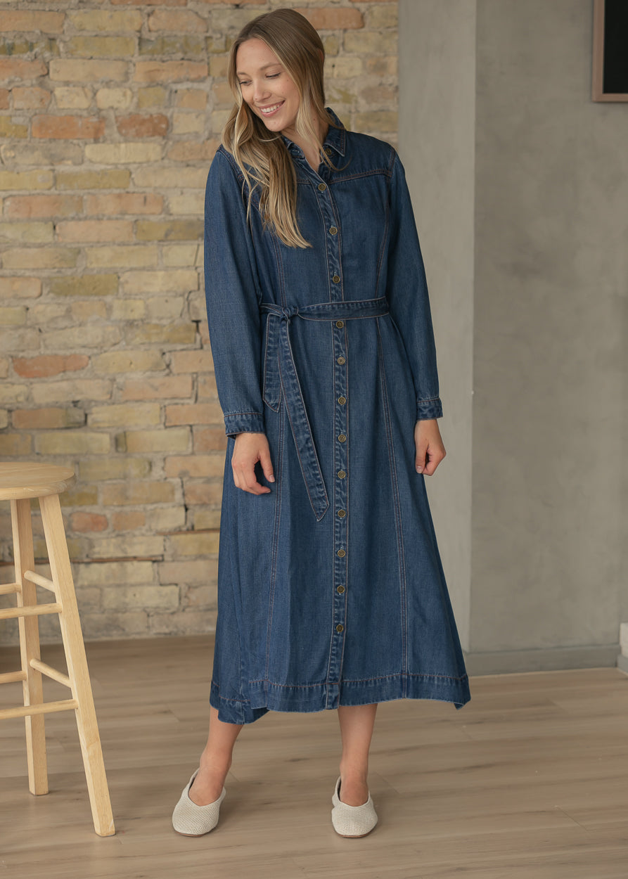 Laramie Denim Maxi Dress