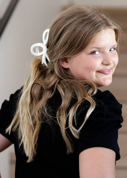 Large Bow Matte Hair Clip Accessories