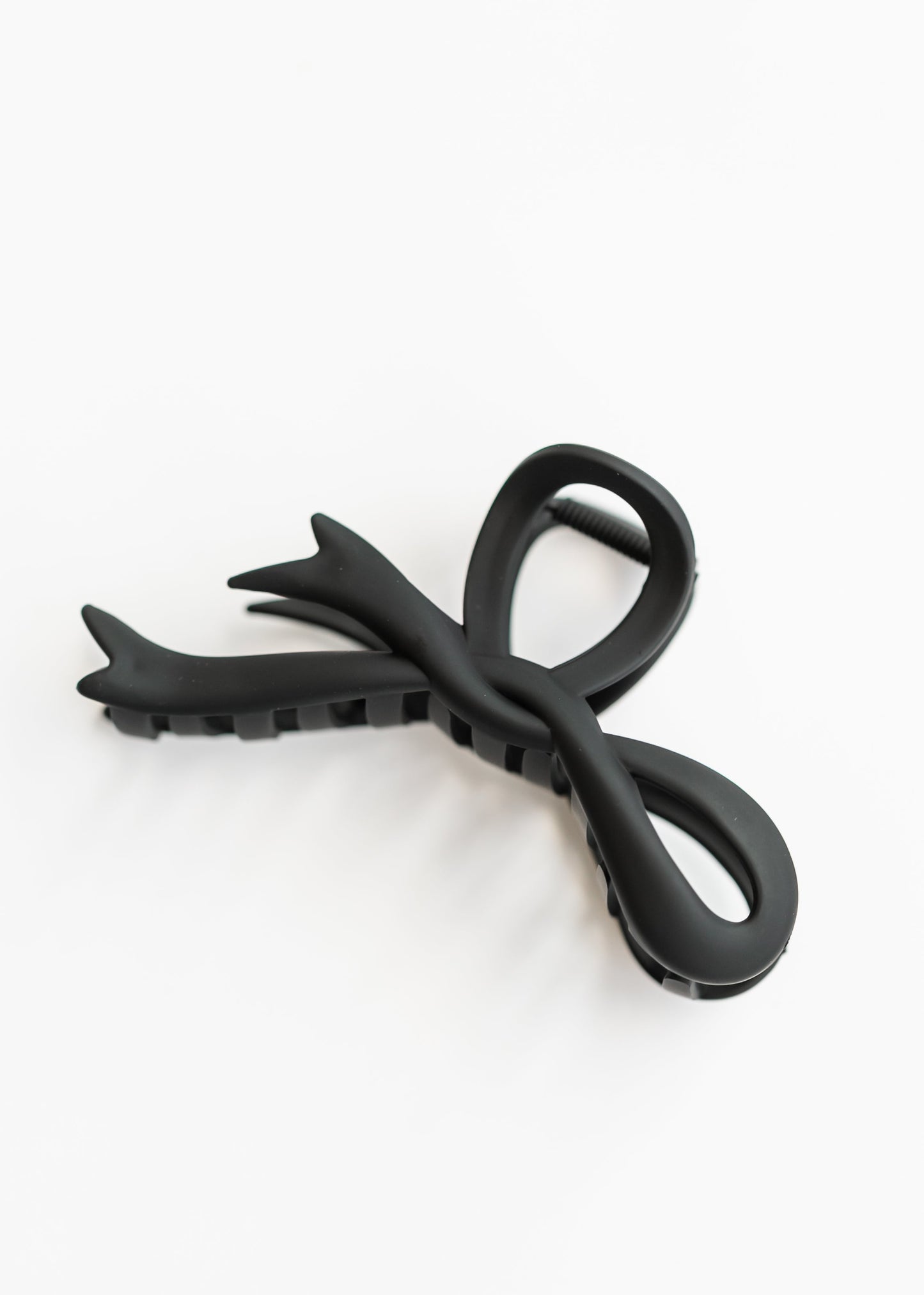Large Bow Matte Hair Clip Accessories Black