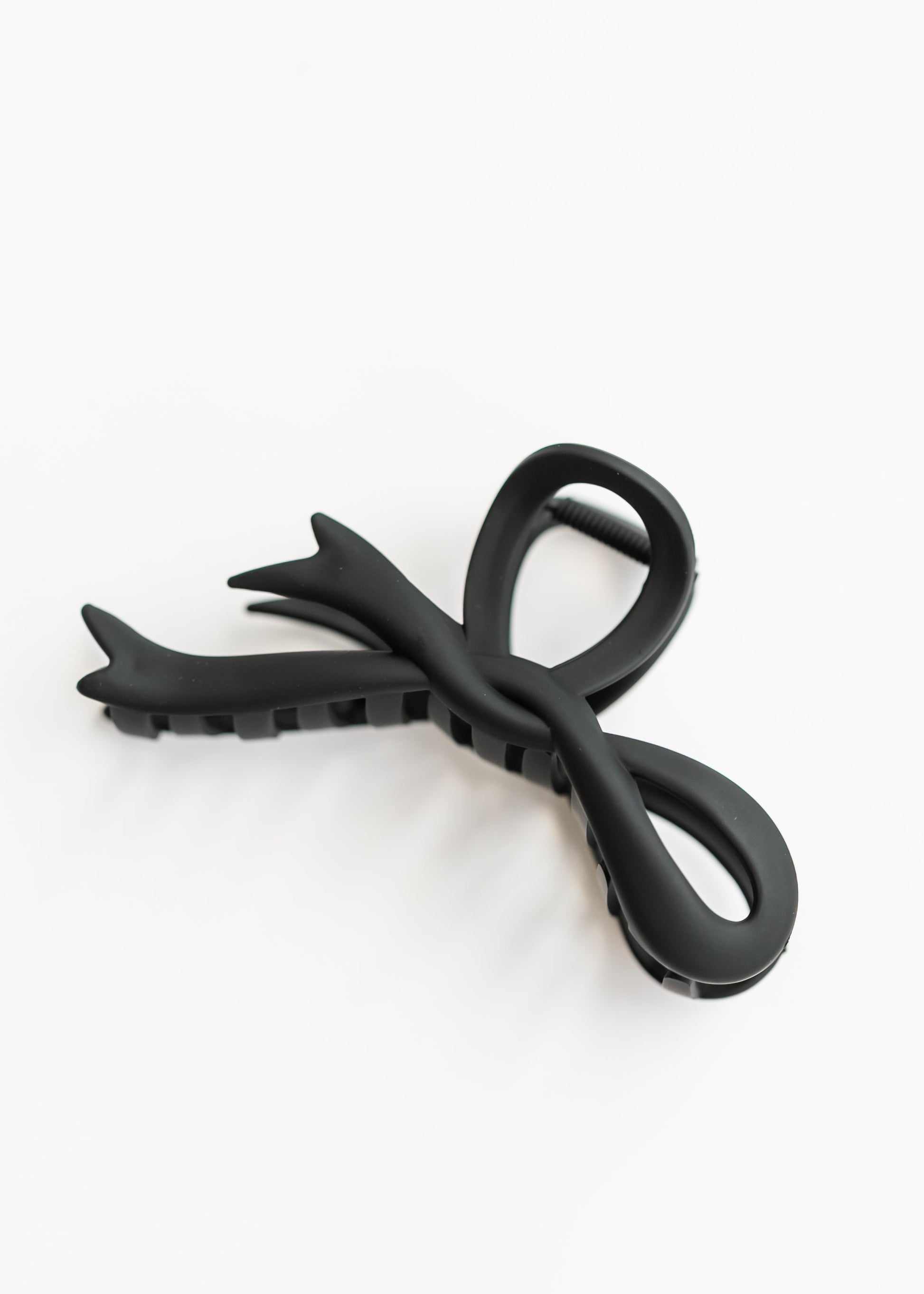 Large Bow Matte Hair Clip Accessories Black