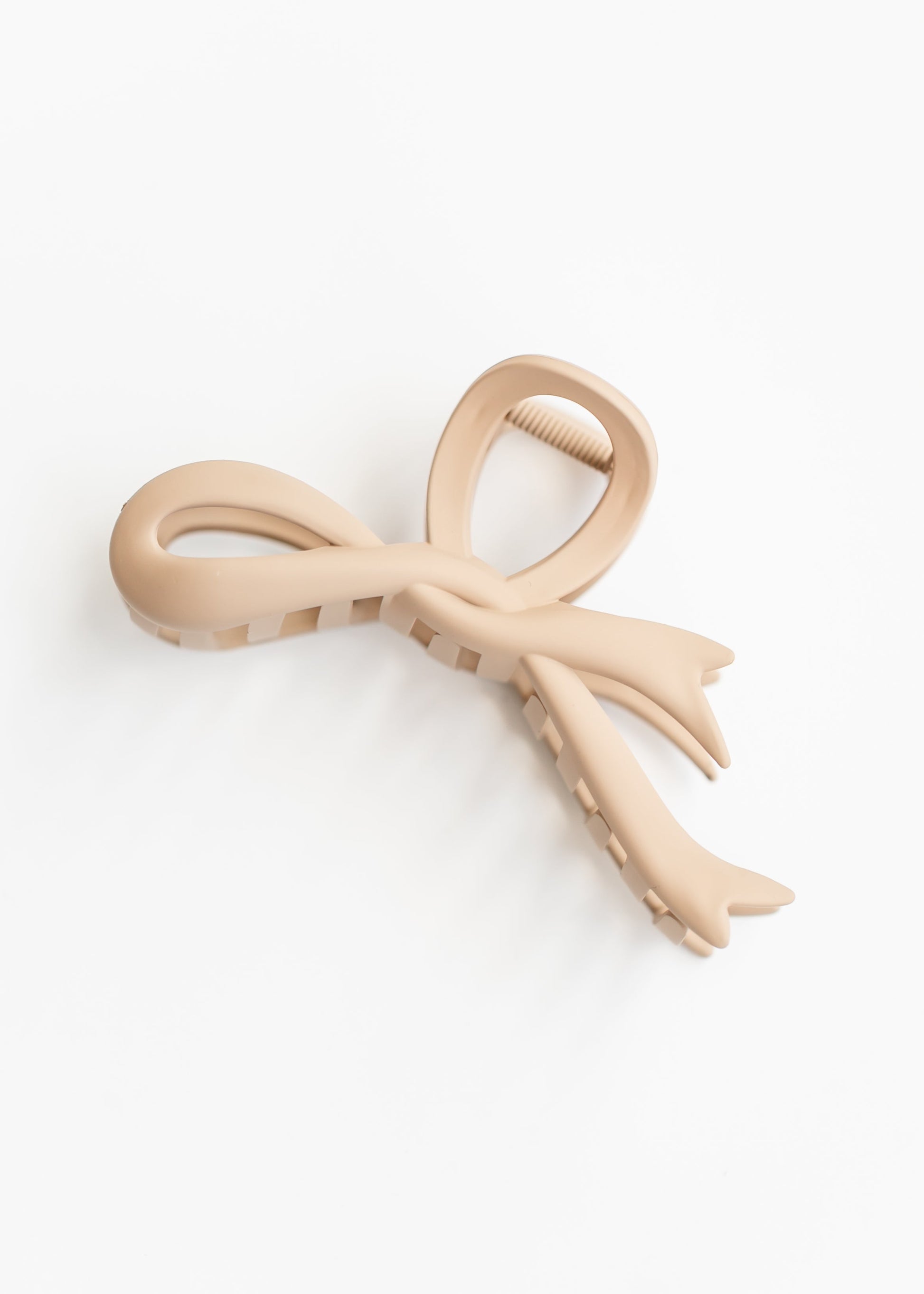 Large Bow Matte Hair Clip Accessories Mocha
