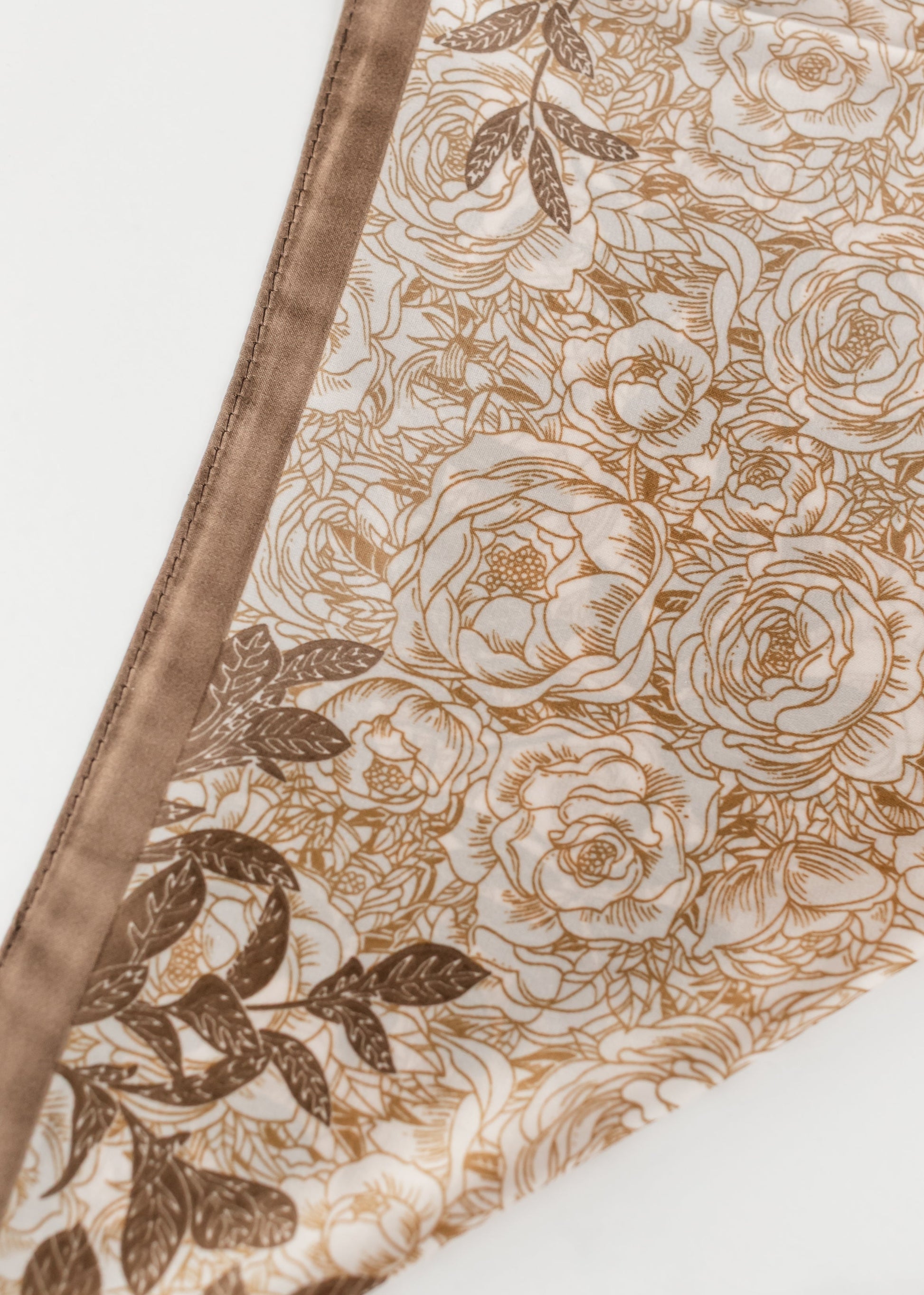 Large Floral Silk Feel Scarf Accessory