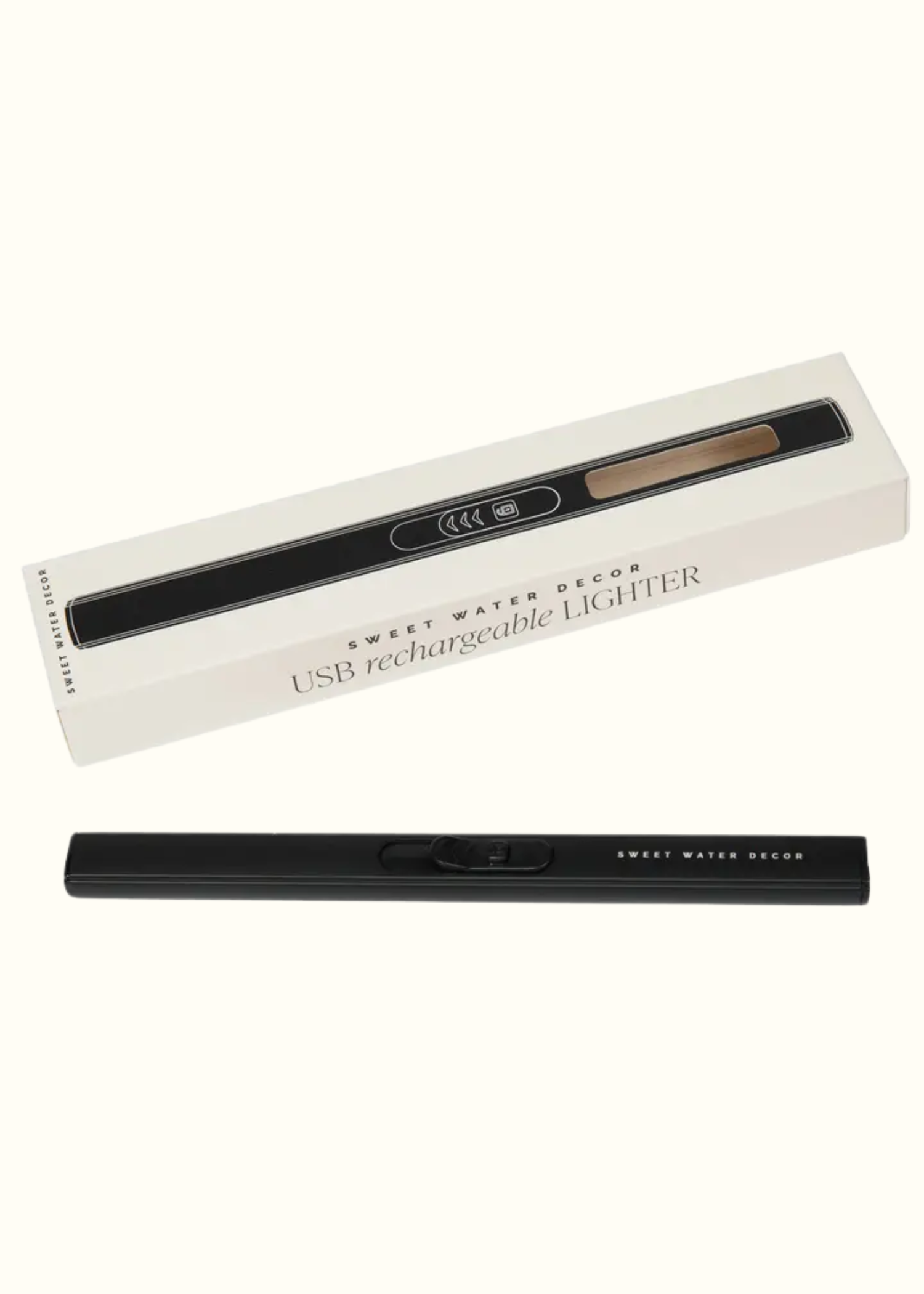 Large Rechargeable Electric Lighter FF Home + Lifestyle Black