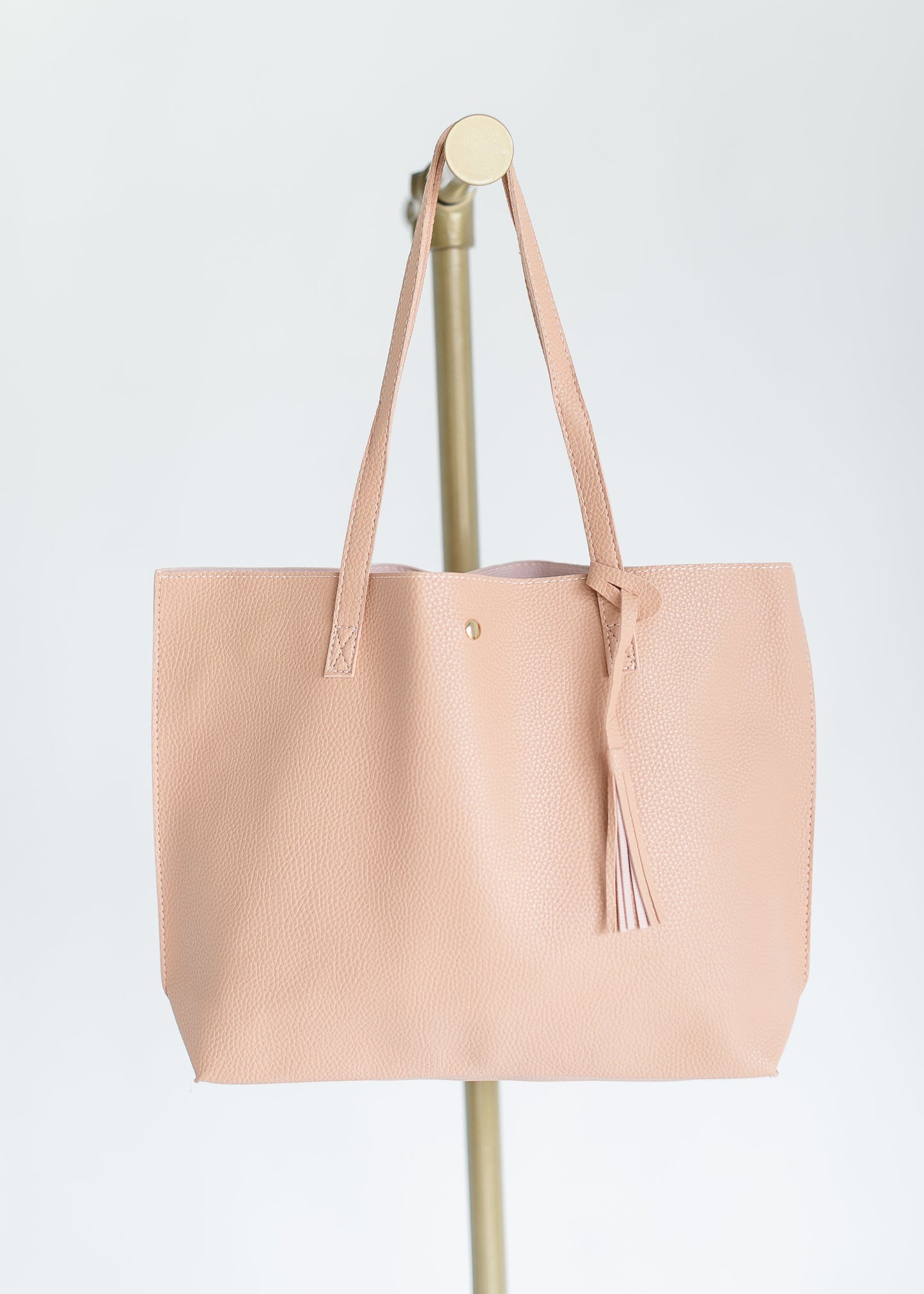 Large Vegan Leather Tote Bag Accessories Pink