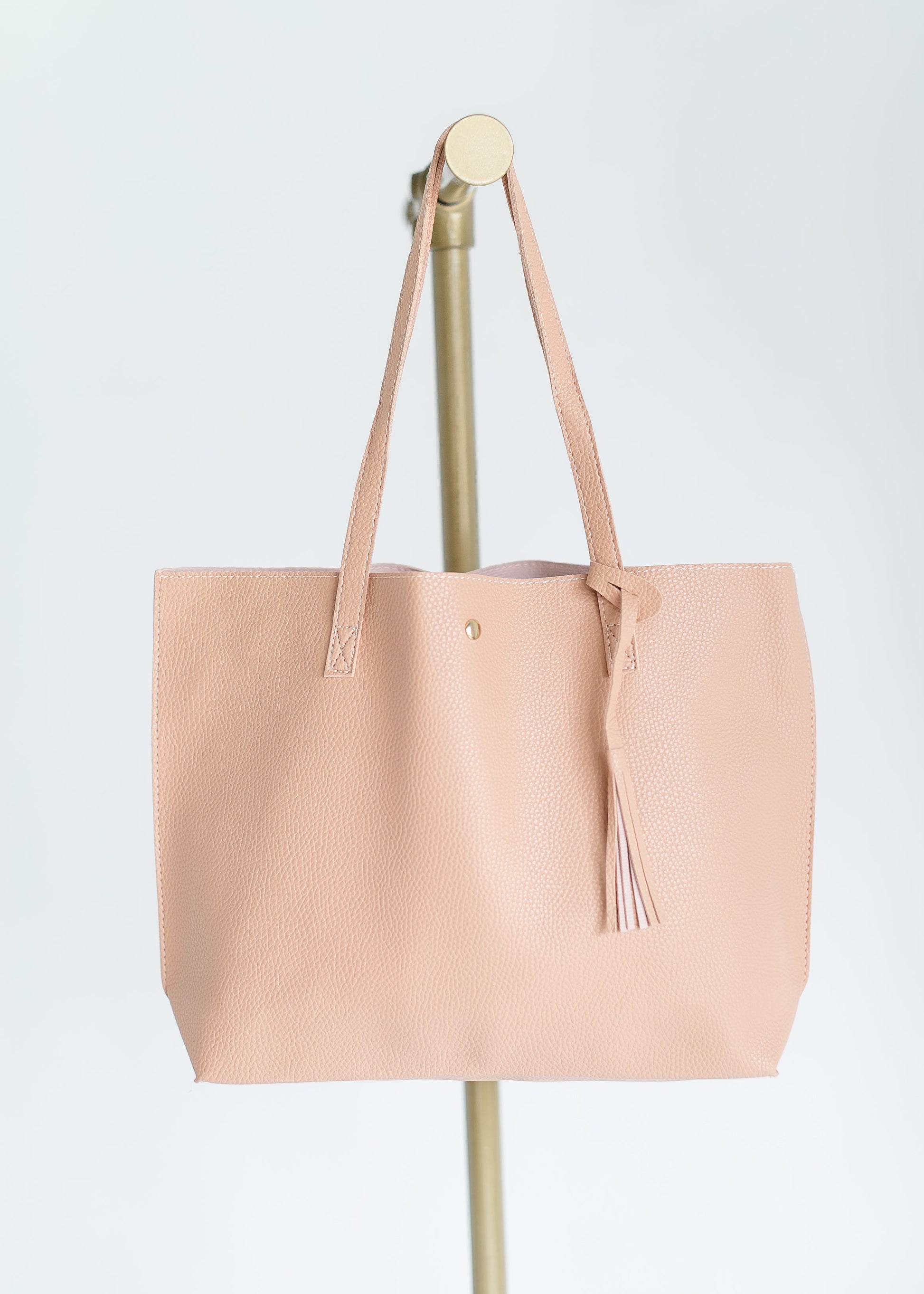 Large Vegan Leather Tote Bag Accessories Pink