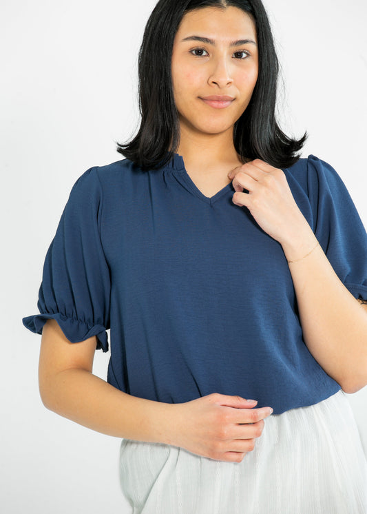 Laurel V-neck Short Sleeve Top IC Tops