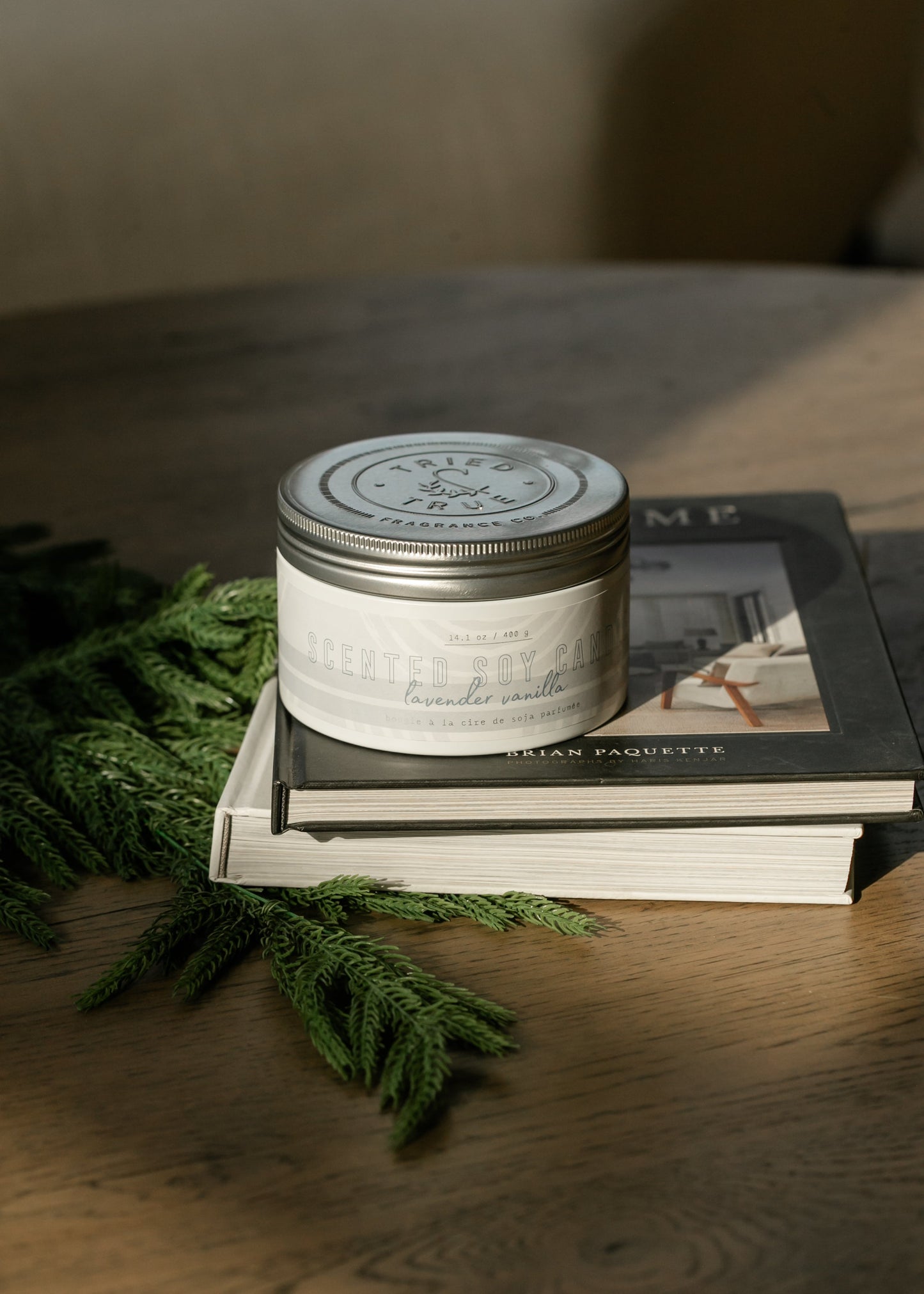 Lavender Vanilla Large Tin Candle FF Home + Lifestyle